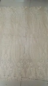

African tulle cord lace fabric SYJ-417 for party dress new embroidered guipure lace fabric