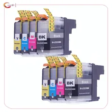 8 bloco lc223 cartucho de tinta compatível irmão DCP-J562DW/MFC-J480DW/MFC-J680DW/MFC-J880DW tintas de impressora