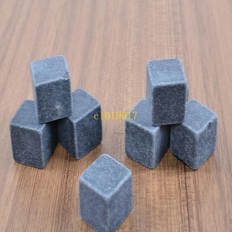 Высокое качество натуральный Виски камни-охладители виски рок Soapstone Ice Cube с бархатной мешочек для хранения#1221