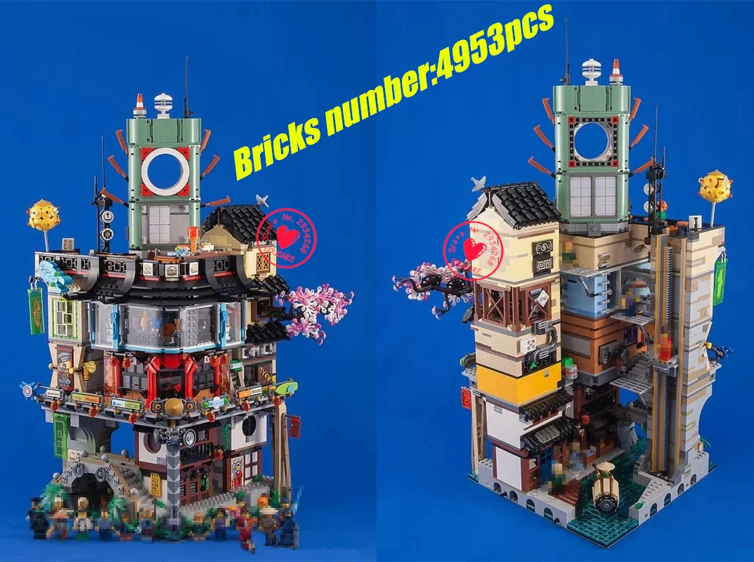 

New Ninja movie Masters of Spinjitzu City Model Building Blocks Bricks 70620 fit legoings ninjagoings figures gift kid diy toy