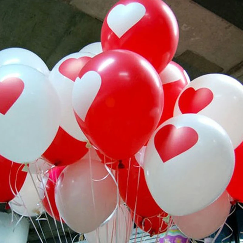 

2018 Free Shipping 200Pcs/lot 12 inch Love Heart Latex Balloons Birthday New Year Party Wedding Decoration Balloons