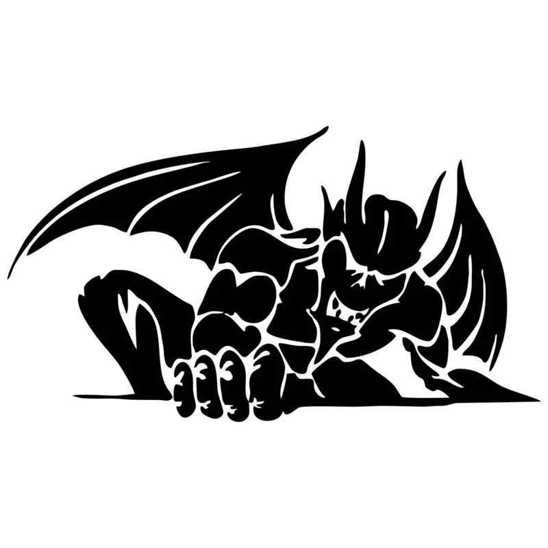 

18.8cm*10.4cm Gargoyle Creature Monster Fashion Car-Styling Car Sticker Black/Silver S3-5062