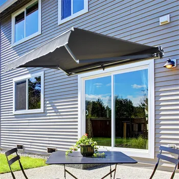 

Free Shipping DIY Breakable Manual Remote Control Half Cassette Awning 4.5x3m