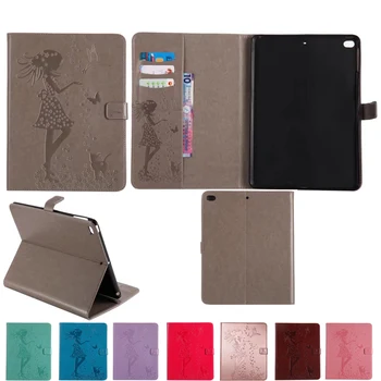 

Painted Smart Cover For iPad Air ipad Air2 Magnet PU Leather case Flip Cover For iPad 5 ipad 6 9.7' tablet case Protective shell