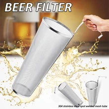 45 см Высота пивоварения 304 сетка из нержавеющей стали хмель фильтра для пива с крючком для дома Пиво Вино сухой фильтр Кухня Бар инструменты