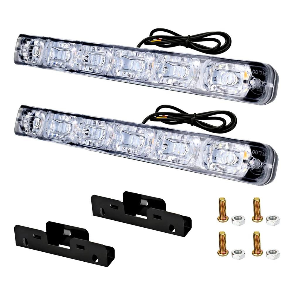 Goede Sequenti euml;le Vloeiende Gele Auto Turn Strip Licht Super Heldere 12 v LED DRL Dagrijverlichting Universal Angel Eyes Accessoires