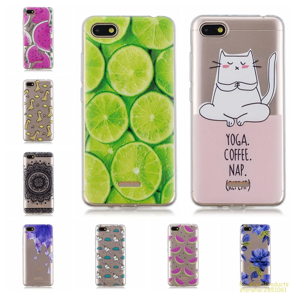 

2018 New Fashion 10 styles Cool Design Soft Silicone TPU Case Back Cover For Xiaomi RedMi 6A Phone Cases coque capa etui shell