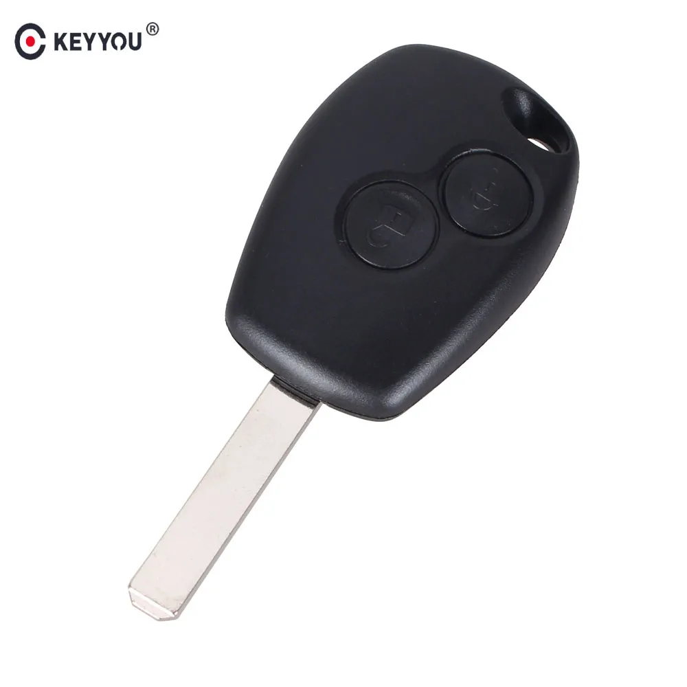 KEYYOU 10x Новая замена 2 кнопочный брелок-контроллер пульт дистанционного корпуса чехол без выреза лезвие для Renault Modus Clio 3 Twingo