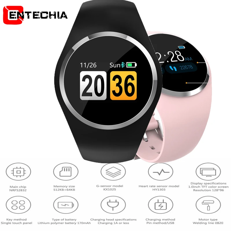 Женские Водонепроницаемые Смарт-часы с Bluetooth, модные женские часы с монитором сердечного ритма, фитнес-трекер, умные часы с поддержкой приложения для Android IOS