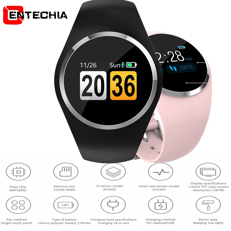 

Bluetooth Lady Waterproof Smart Watch Fashion Women Heart Rate Monitor Fitness Tracker Smartwatch APP Support For Android IOS