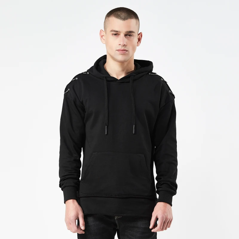 Men's Hoodies Jacket Winter Spring Drawstring Zipper Hooded Sweatshirt