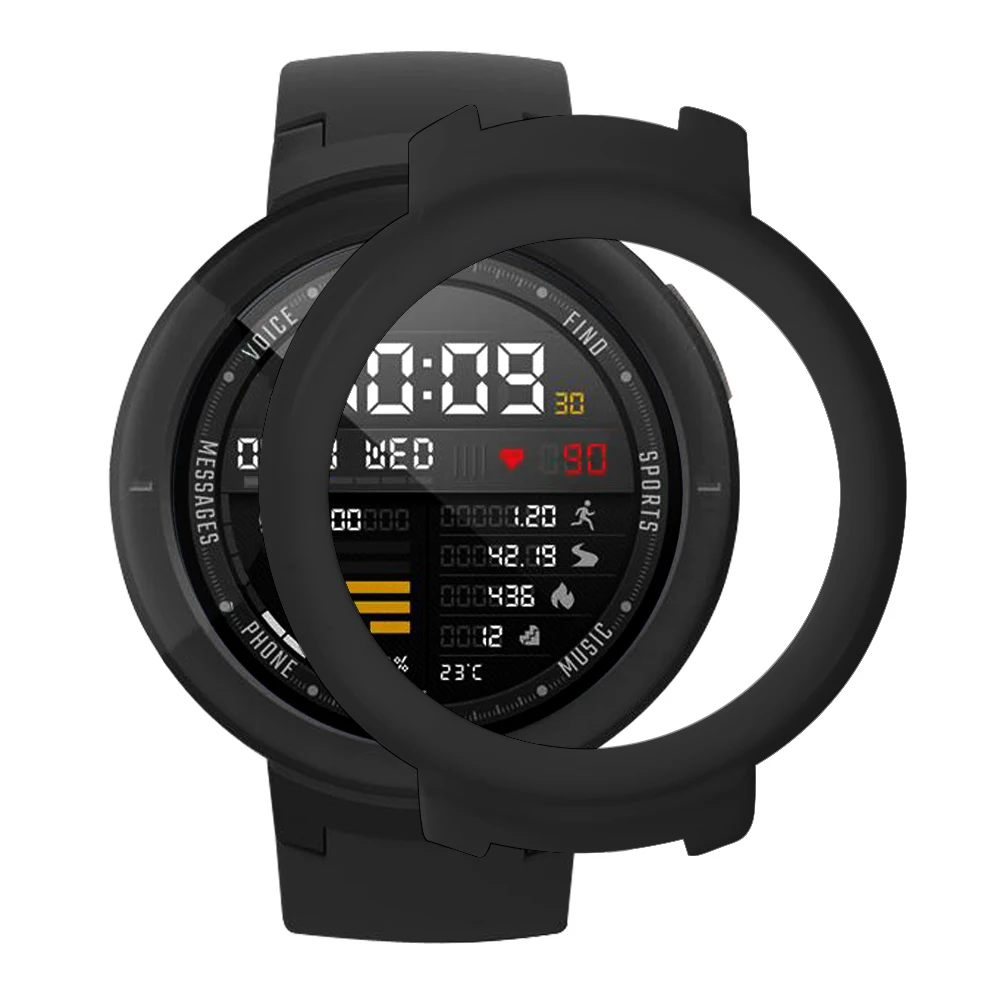 2в1 для Huami Amazfit Verge ремешок силиконовый Смарт-часы+ PC Рамка Защитные чехлы крышка оболочка для Huami Amazfit Verge3