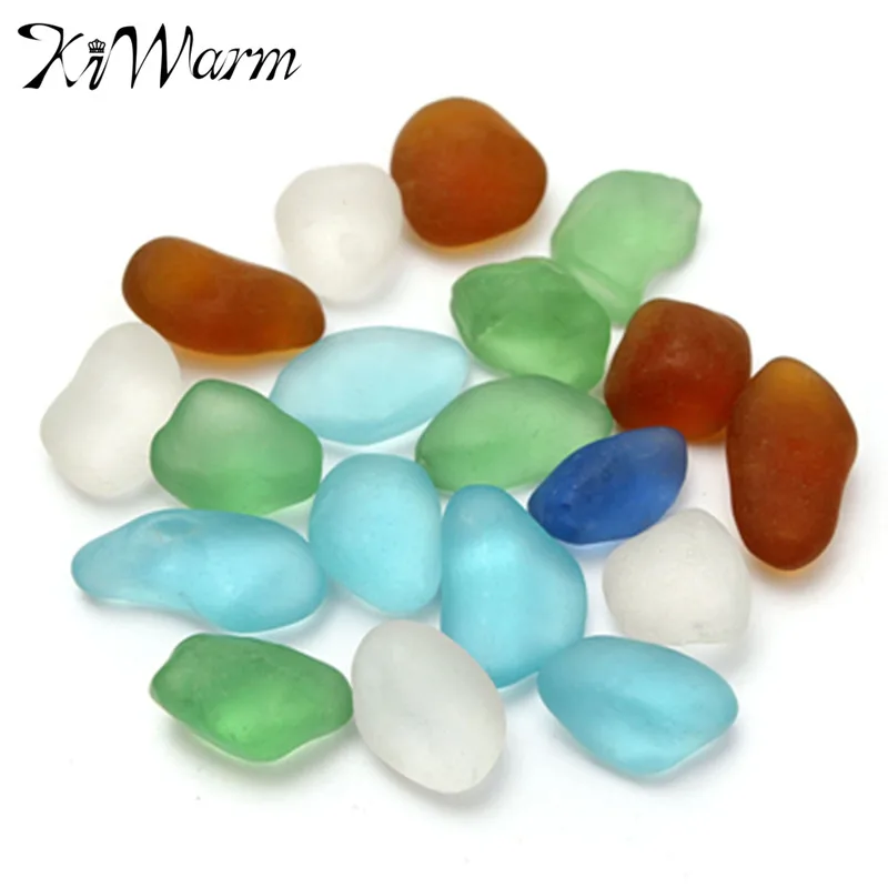 

KiWarm 20Pcs Practical Mixed Color Bulk Sea Glass Ornaments For Terrariums Aquariums Vase Bonsai Microlandschaft Decor 1-1.6cm