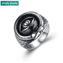 

Vintage Titanium Steel Devil Eye Rings For Men Gothic Style Biker Viking Punk Fashion Jewelry Gift Anillo Bague Size 8-12