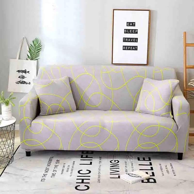 Эластичные универсальные чехлы для диванов с цветочным узором, секционные Угловые Чехлы для диванов, чехлы для мебели, домашний декор - Цвет: Тёмно-синий