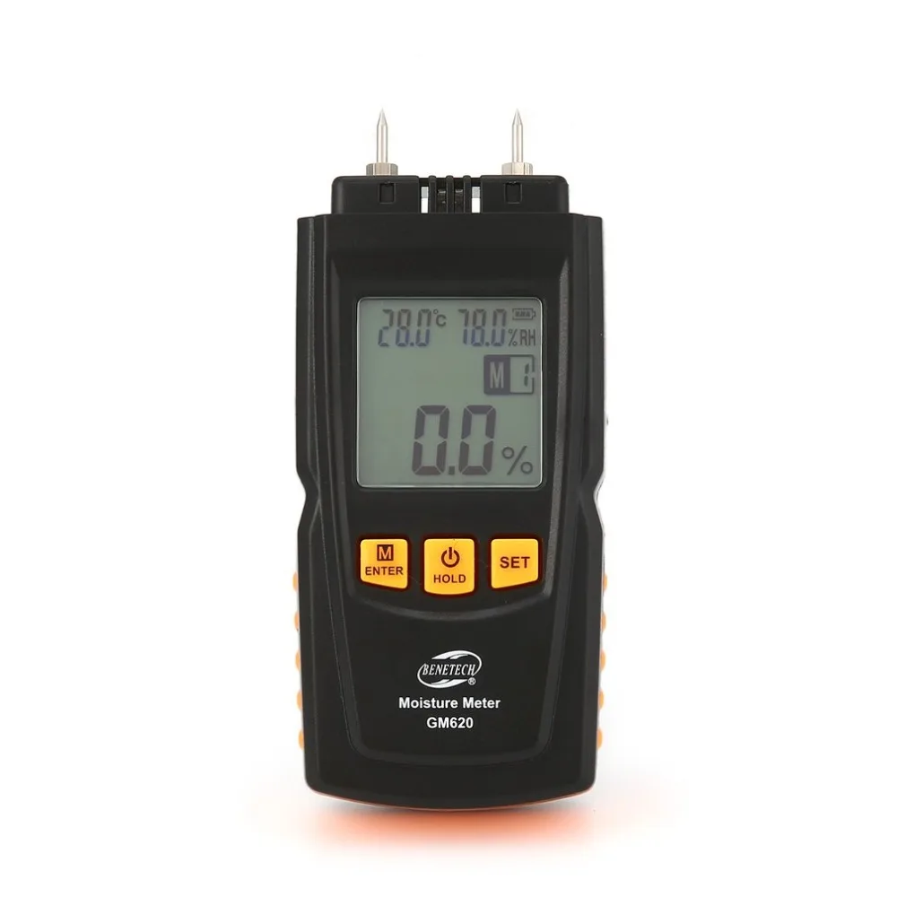 Benetech GM620 цифровой Деревянный гидрометр для измерения влажности тестер фанеры деревянные материалы ЖК-подсветка детектор влажности