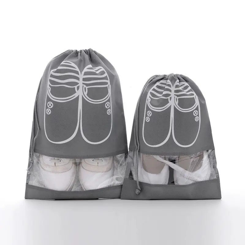 Portable Travel Waterproof Shoe Bags Travel Bag Dust proof Drawstring Closure Shoes Storage Non