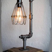 Nordic Железный Настольные светильники Лофт Эдисон промышленного ретро ветер личность водопроводные трубы кофе декоративный Творческий Настольная лампа ZA SG39