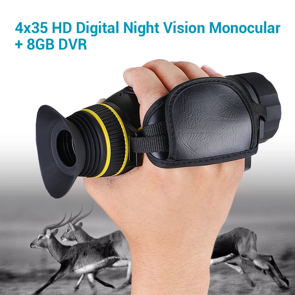 BOBLOV 4x35 инфракрасная многофункциональная цифровая монокулярная камера ночного видения очки фото видео большой экран Охота