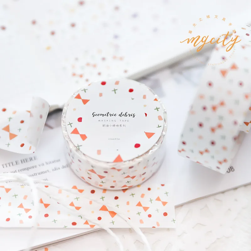 

Kawaii Car Triangle Collage Writable Washi Tape set DIY Decoration Scrapbooking Masking Adhesive Tape Label sticker stationery