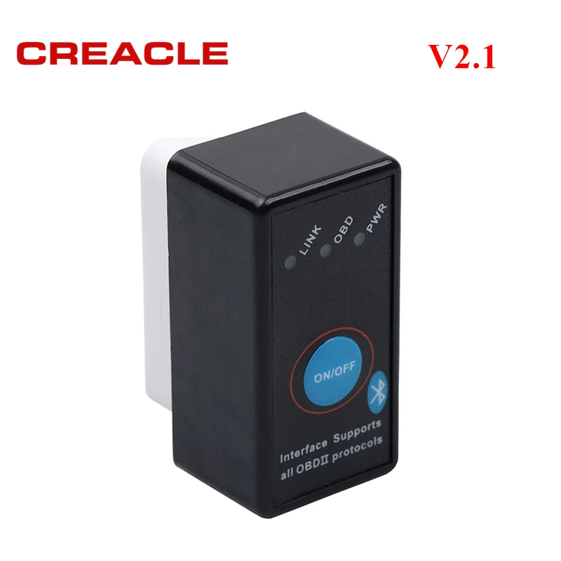 Auto Code Reader ELM327 V2.1 Bluetooth OBD-II OBD OBD2 Super Mini ELM 327 Scanner with Power Switch for Android Diagnostic Tool elm327 1 5 obd 2 bluetooth diagnostic car smart scan tool mini elm 327 v 1 5 obd2 auto scanner code reader just for android