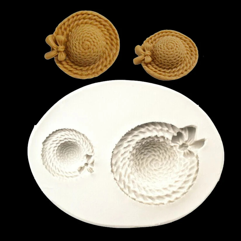 Straw Hat Silicone Sugarcraft Mould Fondant Cake Decorating Tools | Дом и сад