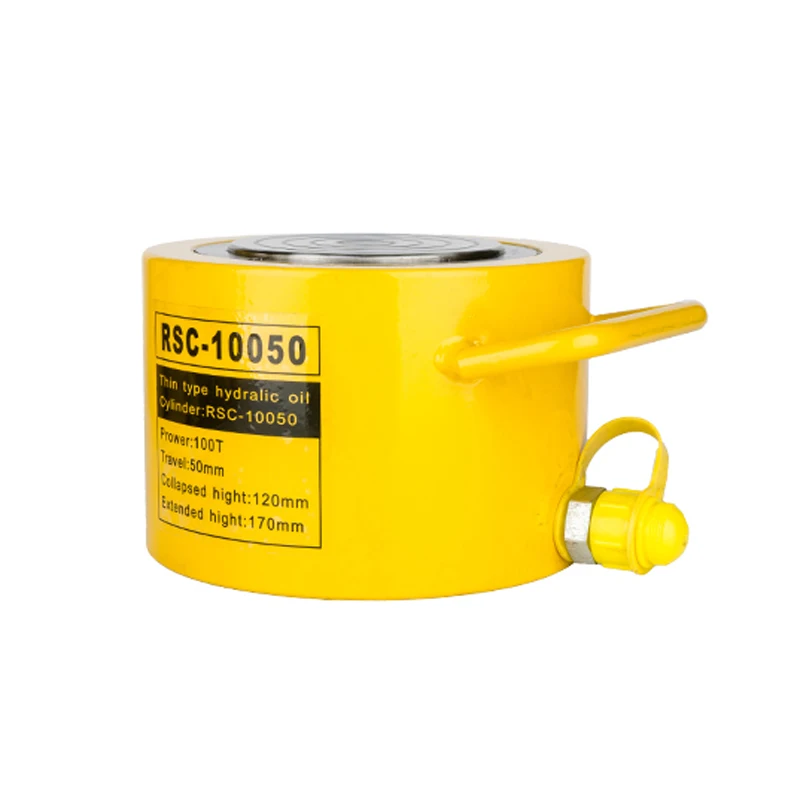 

100 Ton Short Type Hydraulic Cylinder RSC-10050 Hydraulic Jack Stroke 50mm Need To Be Used with Hydraulic Pumps