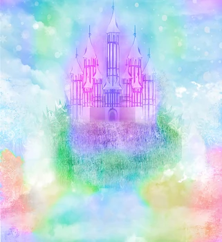 

VinylBDS Photography Studio Backgrounds Hazy Color Cartoon Castle Kate Background Backdrop