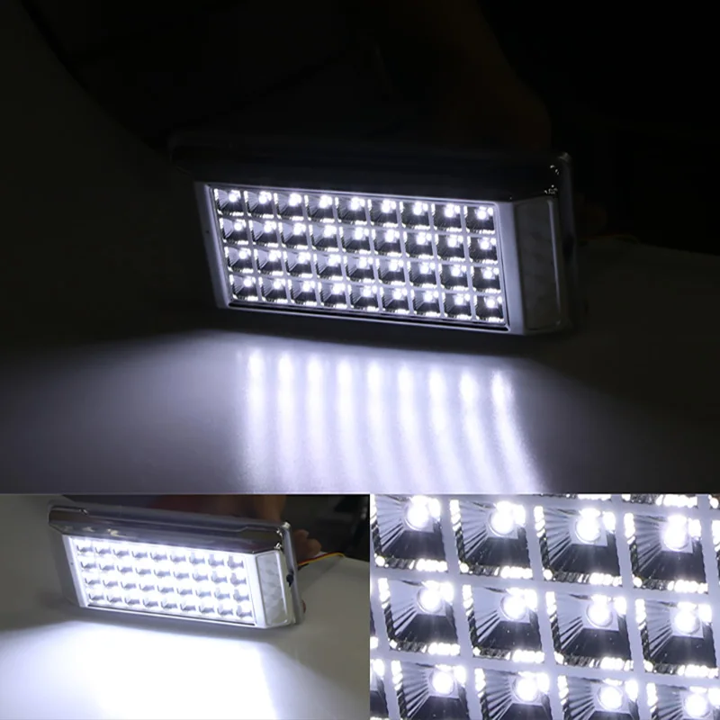 

1 set 36 LED Car Vehicle Dome Roof Ceiling Interior Light reading Lamp DC 12V Silver White