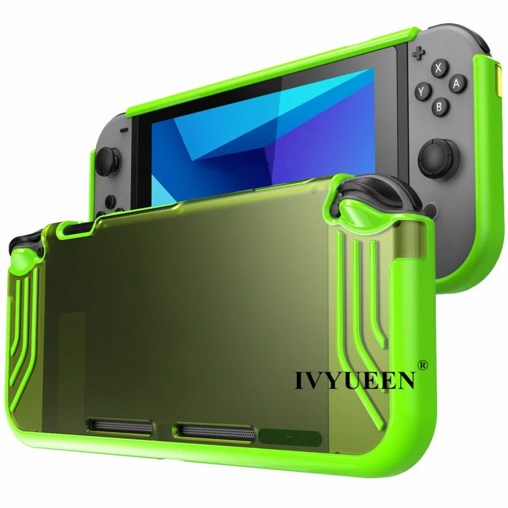 IVYUEEN чехол для Nintend консоли коммутатора Premium ясно Hybrid Защитная крышка корпуса ТПУ игровые аксессуары-черный/зеленый /фиолетовый