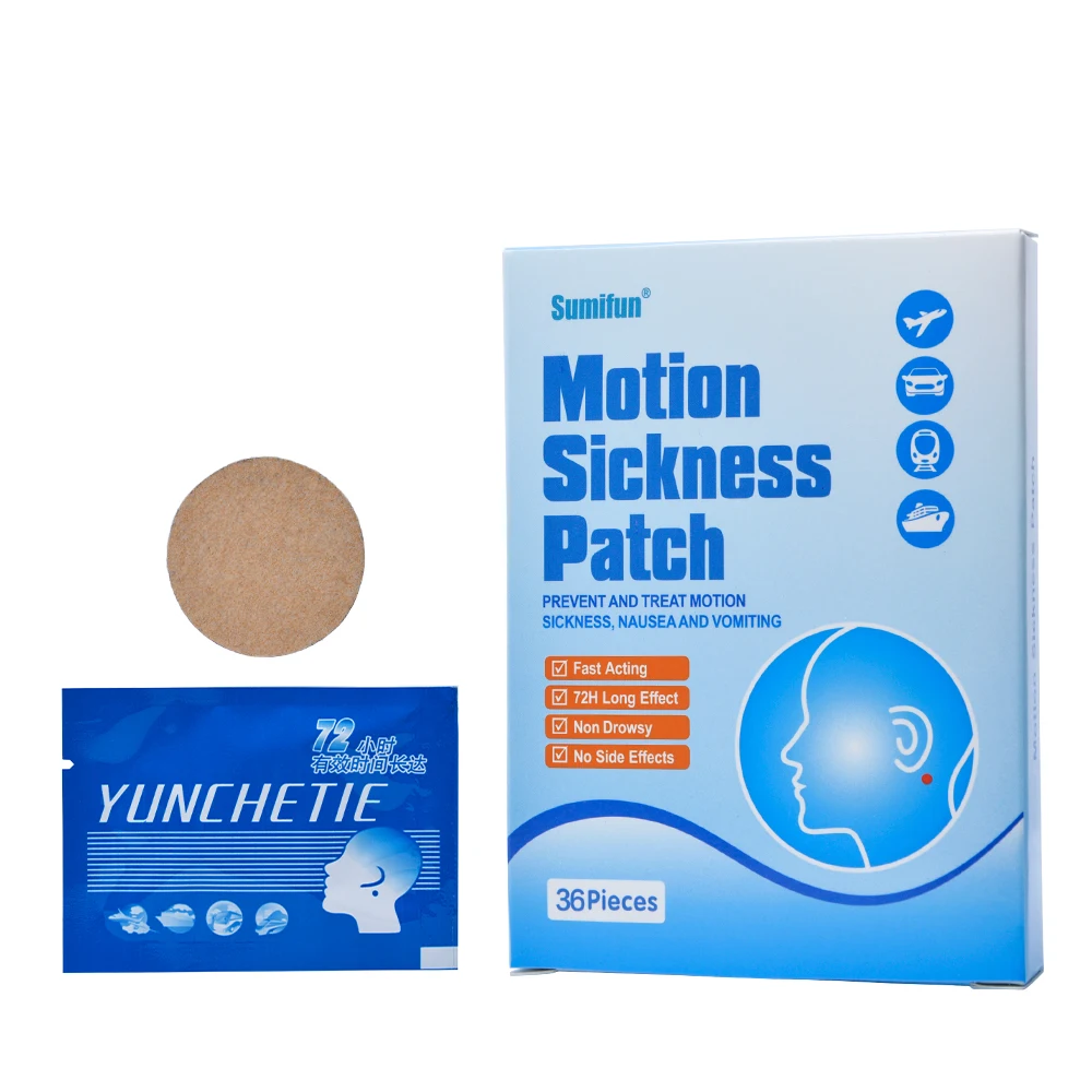 

Sumifun 36Pcs/Box Anti Motion Sickness Patch Behind Ear 72 Hours Effect Chinese Natural Chinese Herbal Medical Plasters K02201