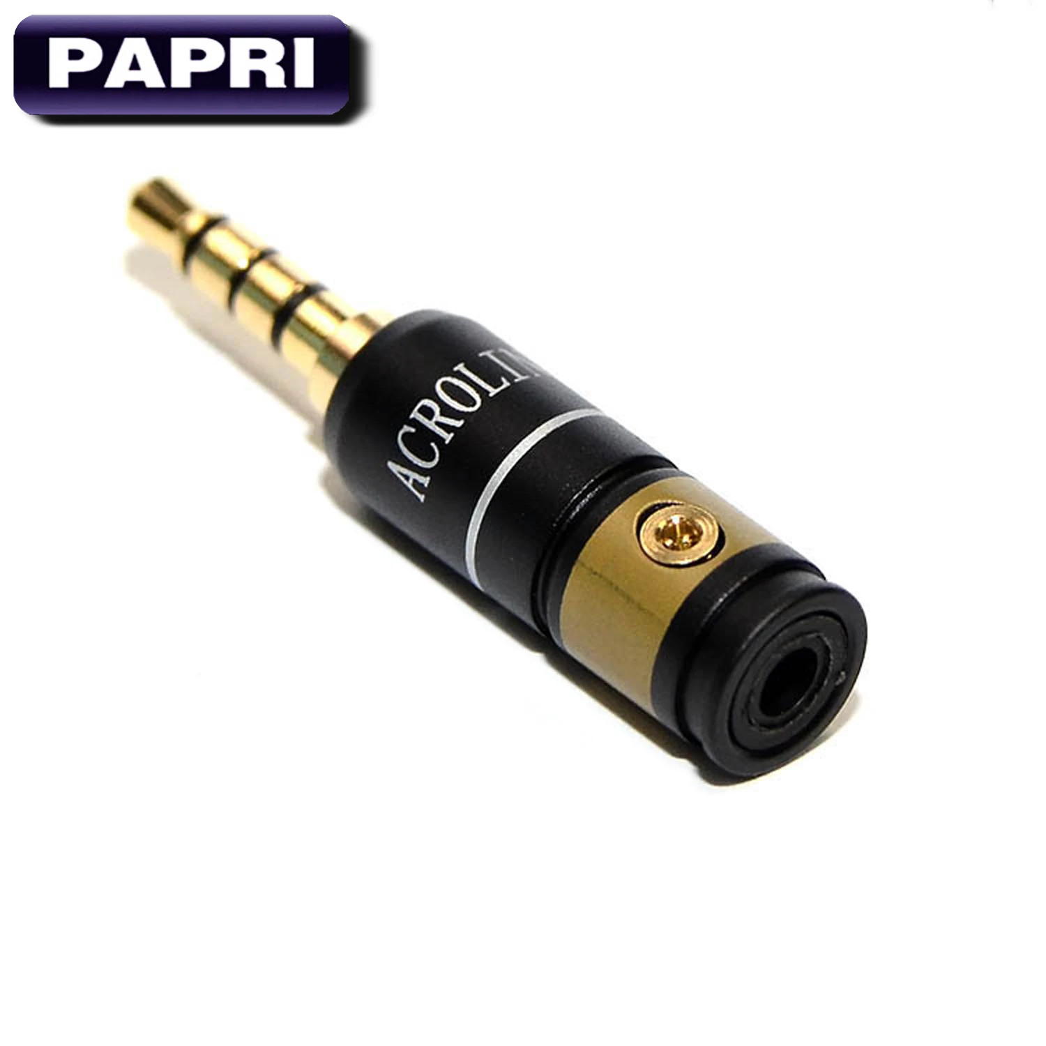 PAPRI DIY HiFi 3 5mm Plugs Repair Headphone Jack Audio Pure Brass Gold Plated Connector Plug For Earphone Cable