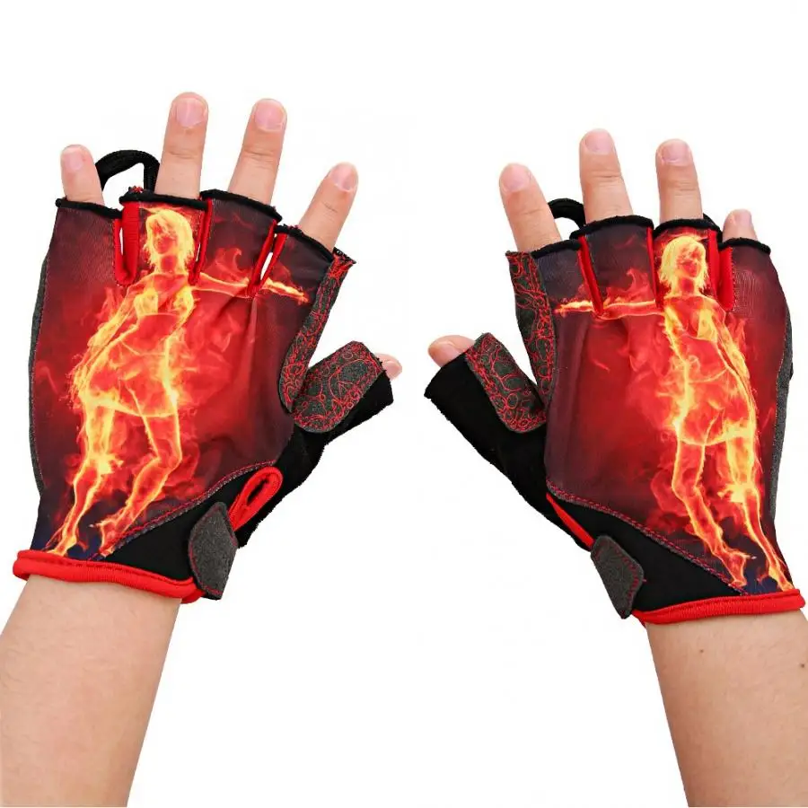 

Half Finger Anti-slip Shockproof Breathable Lycra Gloves Sports Cycling Protective Gloves