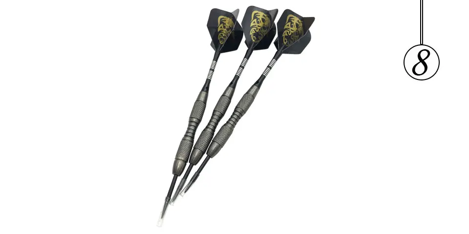 Easytoday 3Pcsset Professional Tungsten Darts Hard Type Steel Tip Darts Set Tungsten Barrel Aluminum Shafts Darts Flights (8)
