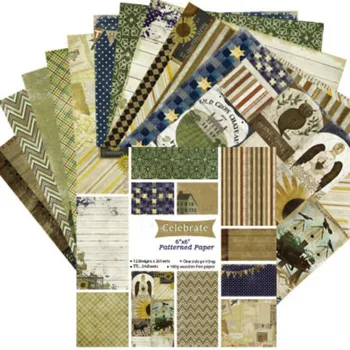 

DIY Scrapbook Kit 6inche Designer Home Celebrate Patterned Paper Collection 24 Sheet Pads Background Papers Card Craft Patterned
