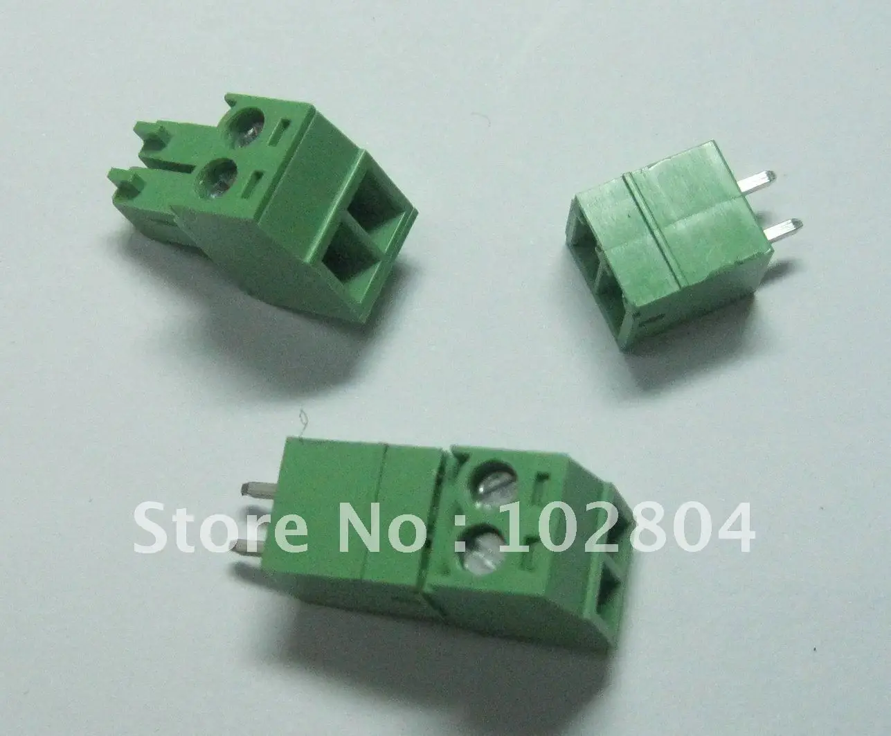 

20 pcs 2pin/way Pitch 3.5mm Screw Terminal Block Connector Green Color T Type with pin