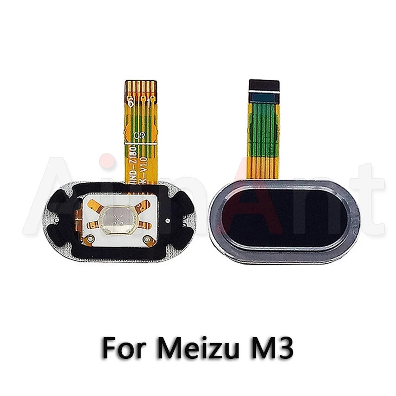 Домашний ключ Aiinant, кнопка возврата отпечатков пальцев, сенсорный ID сенсор, гибкий ленточный кабель для Meizu M3 Note M3s, запчасти для мобильных телефонов - Цвет: M3