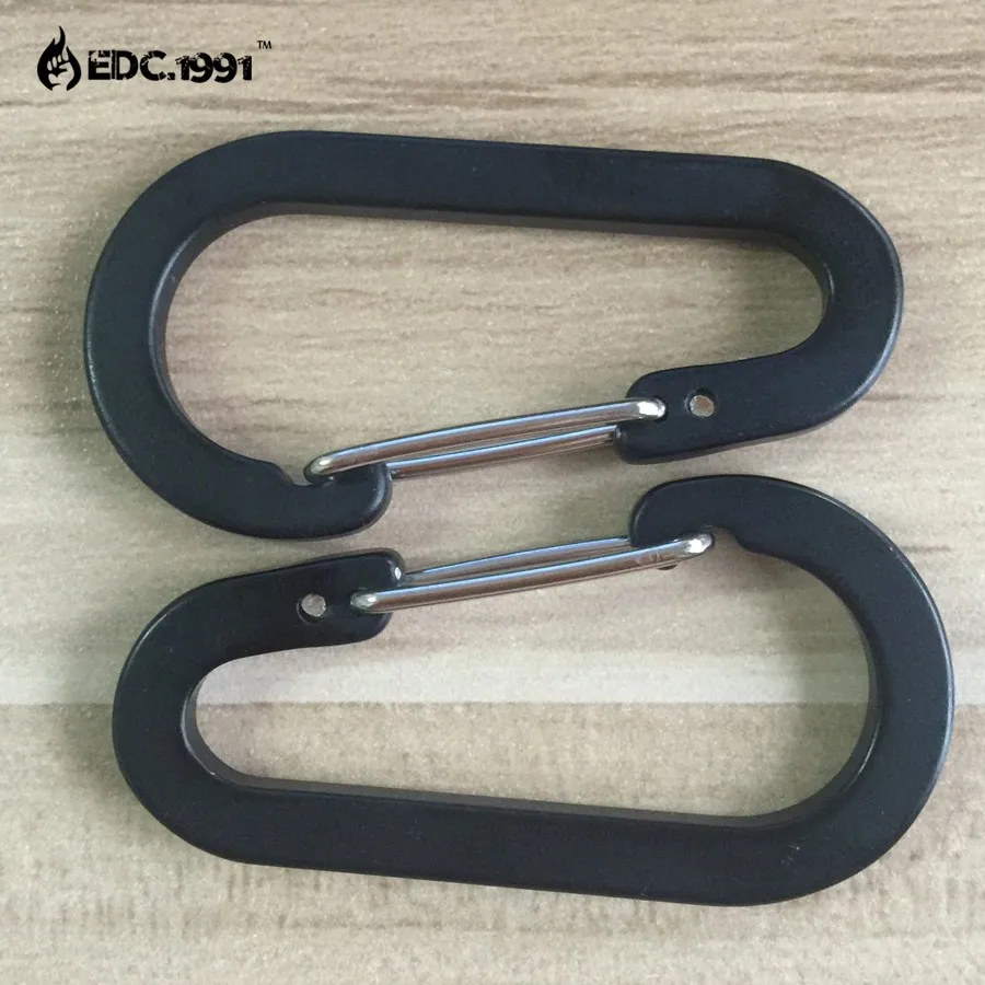 Cadeado da Liga de Alumínio Forma Mosquetão Montanhismo Fivela Pendurado Chaveiro Camping Caminhadas Edc Survive Kit 100 Pcs d 3 Camping Caminhadas EDC survive kit