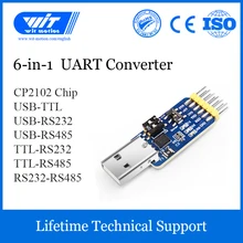 Witmotion USB-UART 6-в-1 постоянного тока в переменный конвертер, многофункциональный(USB-TTL/RS485/232, TTL-RS232/485232-485) последовательный адаптер переменного тока, с CP2102 модуль