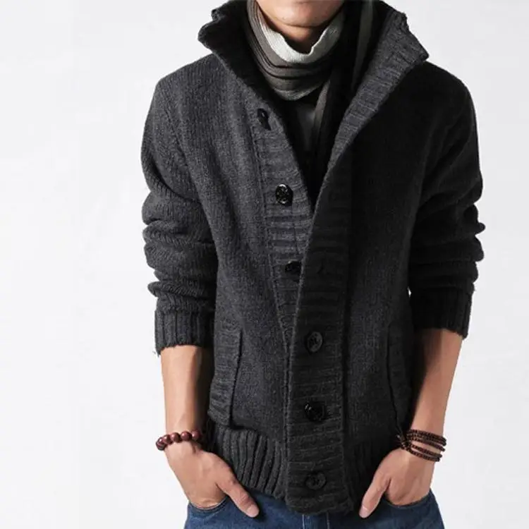 2019 new high-grade Cardigan Sweater Mens Slim Fit Button Warm Knitting Clothes Spring Winter Fashion Casual Coats plus size 2019 new high-grade Cardigan Sweater Mens Slim Fit Button Warm Knitting Clothes Spring Winter Fashion Casual Coats plus size