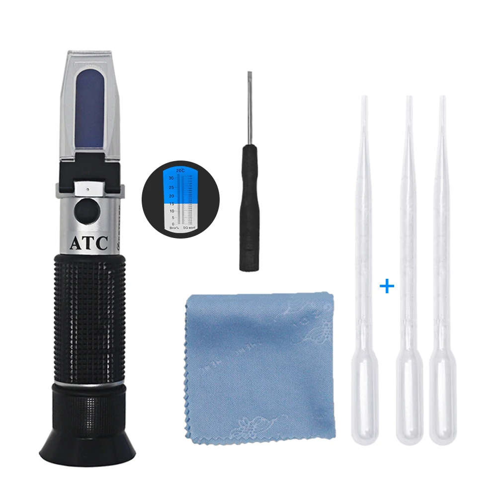 Comprar KETOTEK 0 32% refractómetro grados Brix de azúcar cerveza ATC refractometro medición manual infusión SG Alcohol inteligente 1.000 1.120