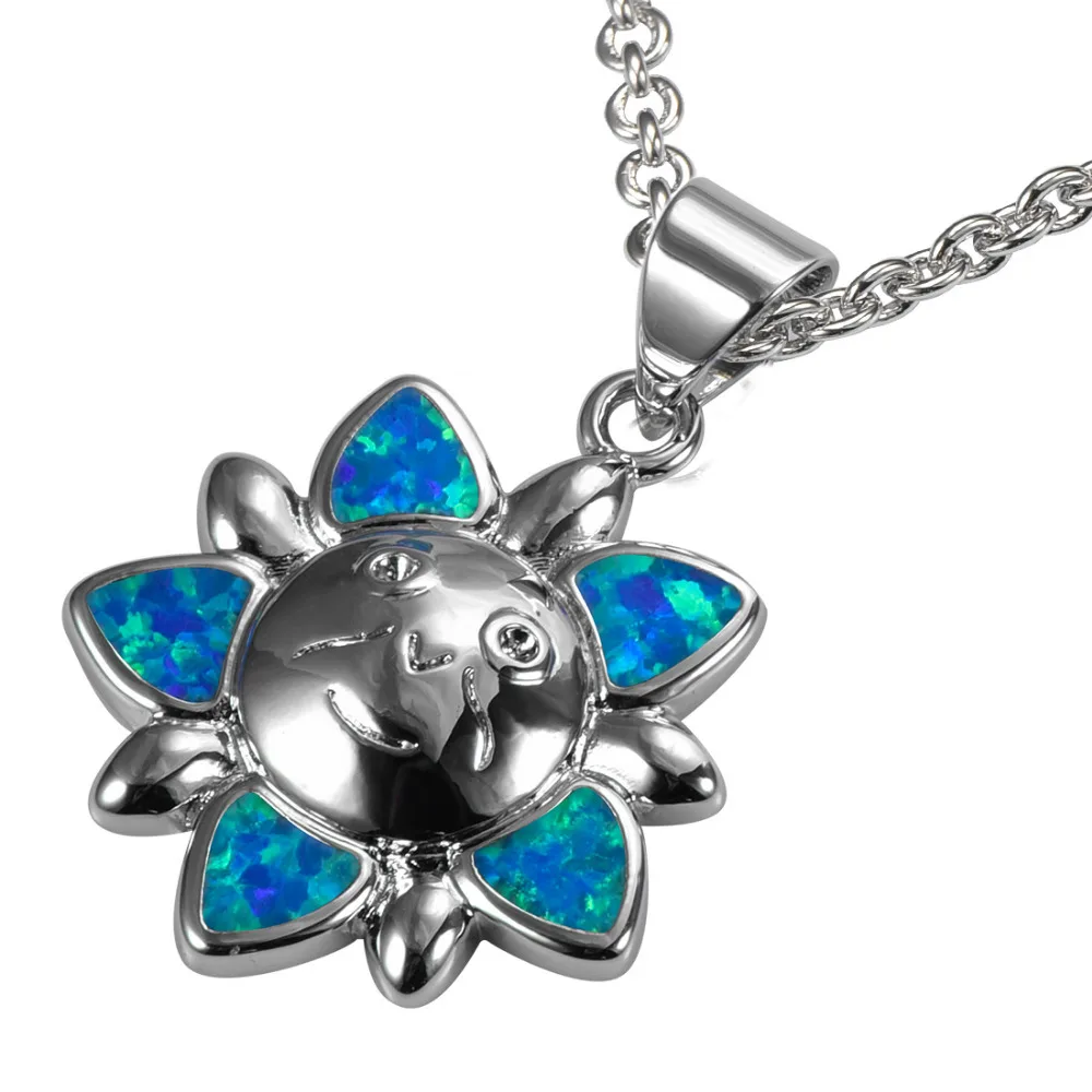 

Подвеска из стерлингового серебра 925 пробы с голубым огненным опалом P231