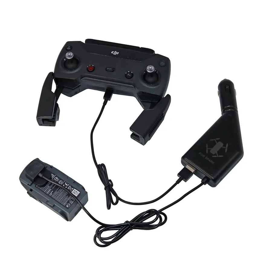 Dji Spark Car Charger with USB Charging Port Remote Control for DJI Spark Drone Battery Transport Outdoor Vehicle Charger-1