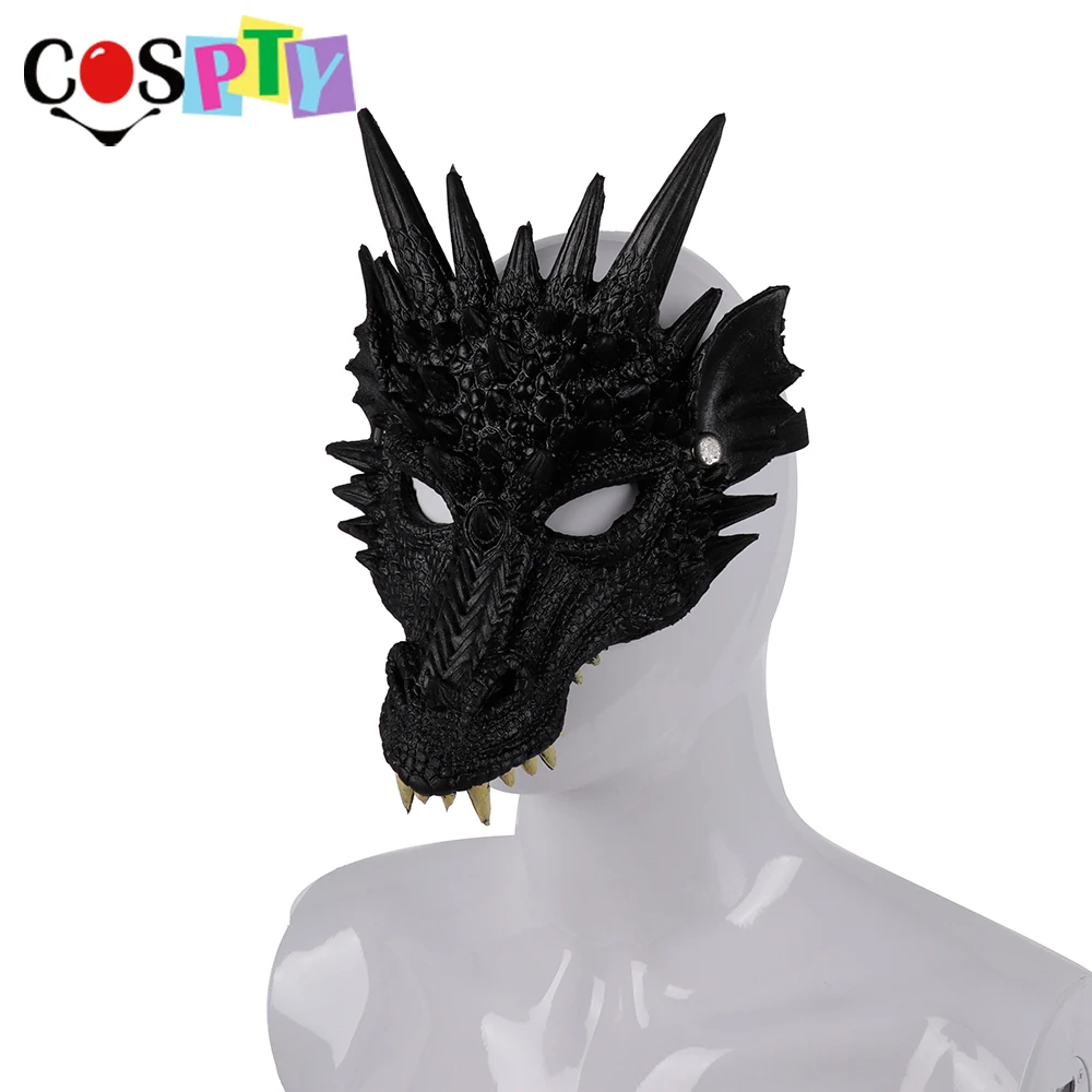 Cospty/для взрослых мальчиков и девочек; Новогоднее украшение; карнавальные вечерние костюмы в виде животных; маскарадный костюм дракона; Маскарадная маска для лица и крылья
