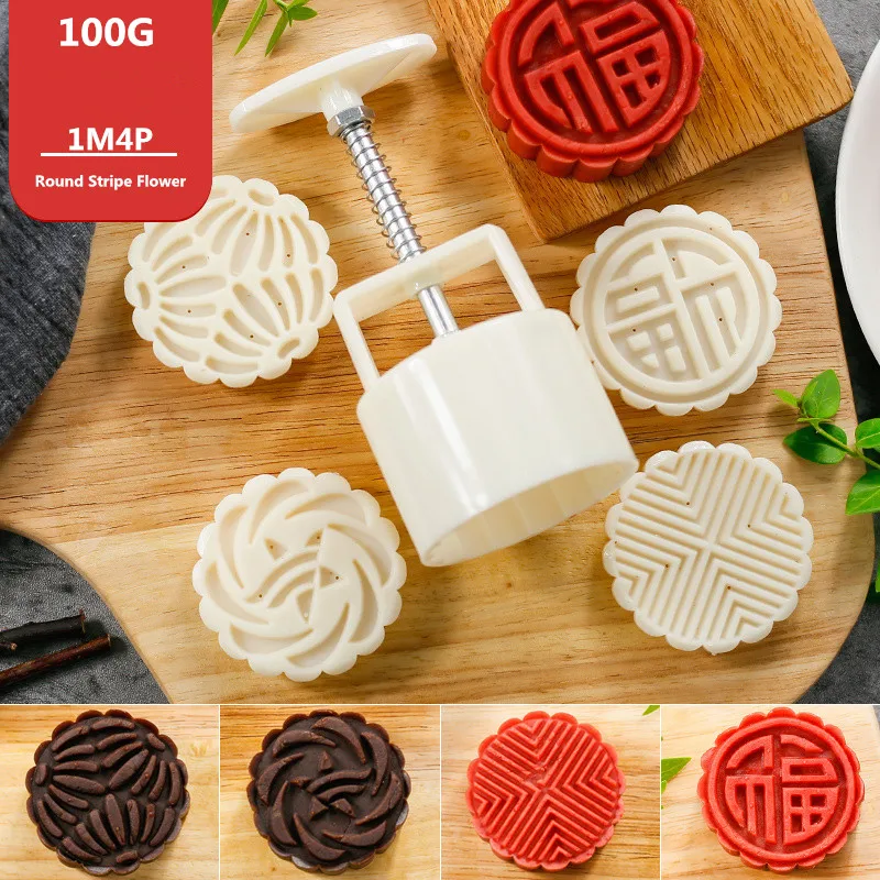 50 г 63 г 75 г 100 г цветы Mooncake плесень Набор DIY Mooncake инструменты Пластиковые Кондитерские плунжеры Ручной пресс форма для лунного пряника инструмент для выпечки