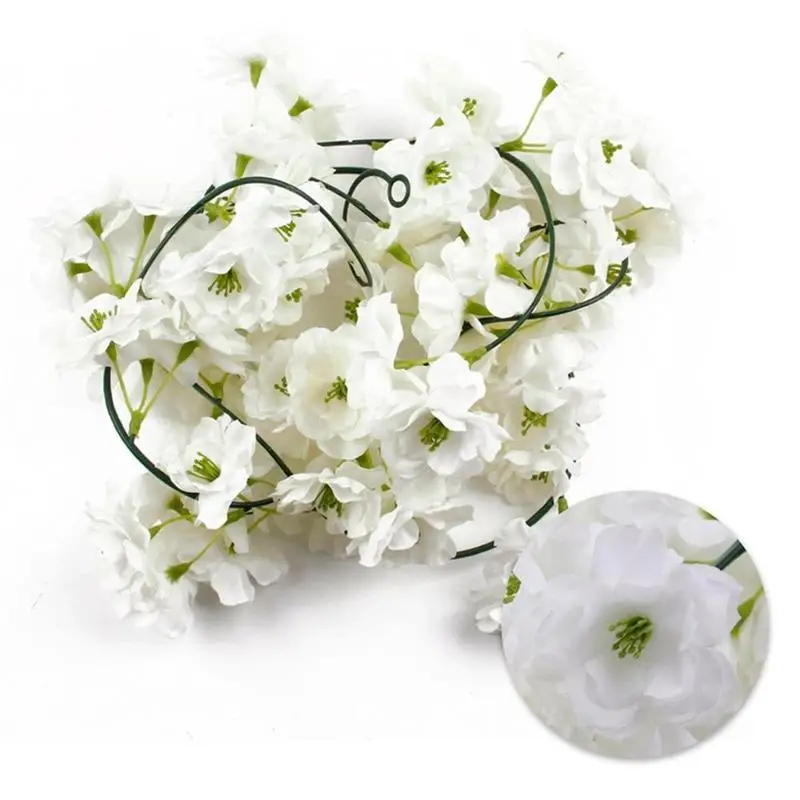 180cm Sakura Cherry Rattan Wedding Arch Decoration Vine Artificial Silk Flowers For Wedding Party Home Decoration VWF5233 180cm Sakura Cherry Rattan Wedding Arch Decoration Vine Artificial Silk Flowers For Wedding Party Home Decoration VWF5233