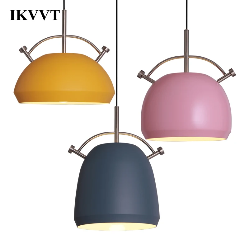 

IKVVT Modern LED Pendant Lights Multicolour Dining Room Restaurant Lamp Pendant Lamps Home Decration Lighting E27 Hanging Lamp