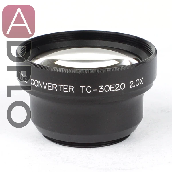 High definition 30mm 2.0X Tele Lens Suit For Canon Nikon Sony Pentax Camera (Black )