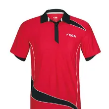 Новинка Stiga, одежда для настольного тенниса, спортивная одежда, быстросохнущая Мужская рубашка с коротким рукавом для пинг-понга, Спортивная майка для бадминтона, 75121/75141