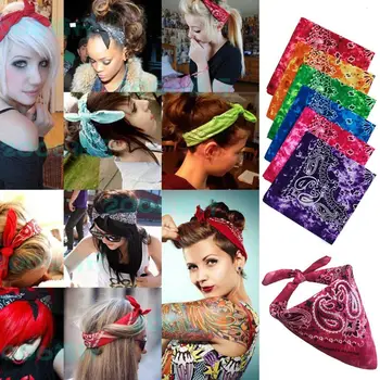 

Gradient Tie-Dye Ethnic Paisley Floral Print 50x50CM Unisex Cotton Sport Pocket Square Scarf Headband Bandana Hip-Hop Wristband